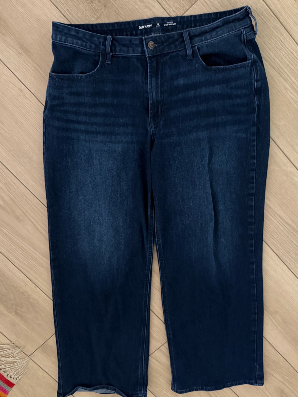 OLD NAVY Dark Wash WOW Wide Leg Trouser Jeans in 16 Petite